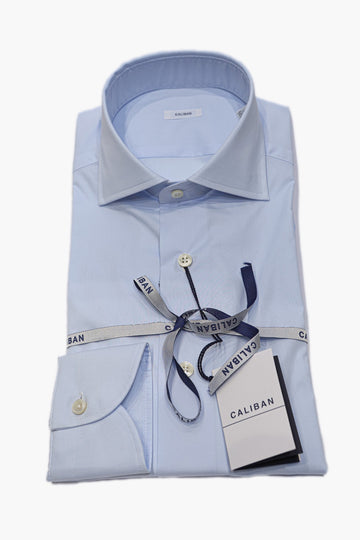 CALIBAN CAMICIA IN COTONE CELESTE