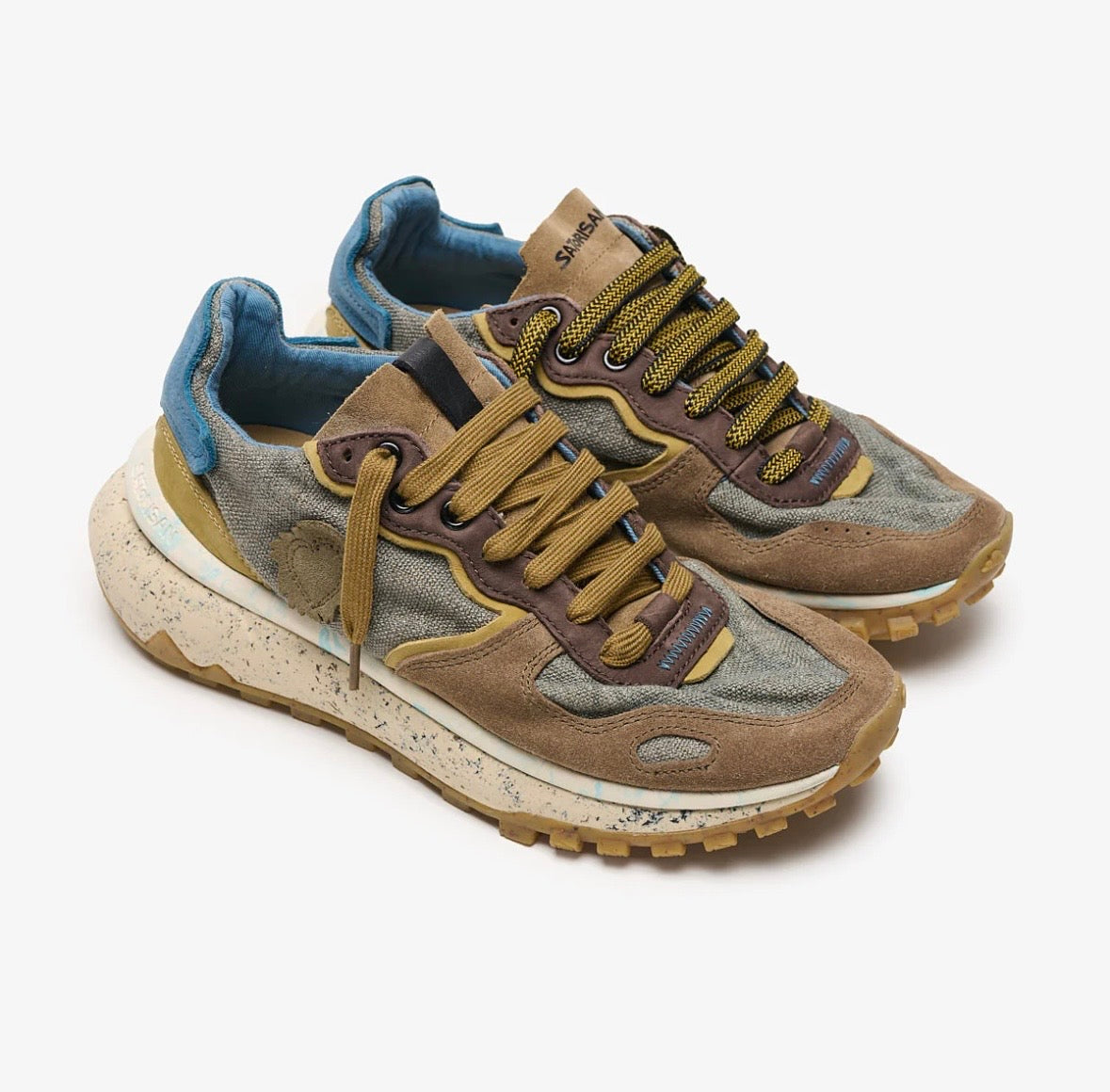 SATORISAN SNEAKERS CHACRONA METTA LINO WHITEWISP FUMO