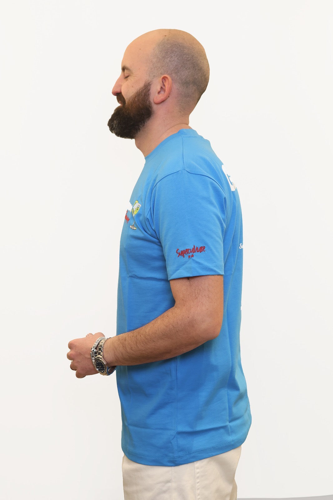 SUPERCULTURE T-SHIRT GIN TONIC THERAPY TURCHESE