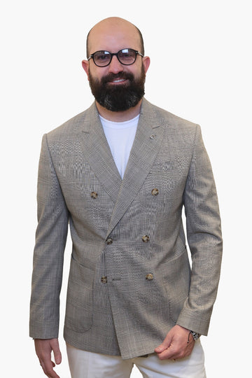 LUCA BERTELLI GIACCA DOPPIOPETTO GALLES BEIGE