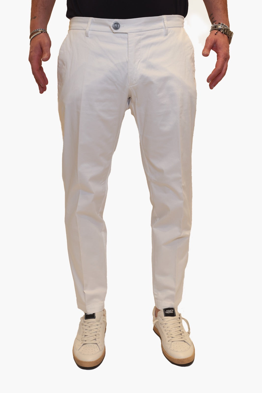 VANDOM PANTALONE STEFANO T1 IN COTONE BIANCO
