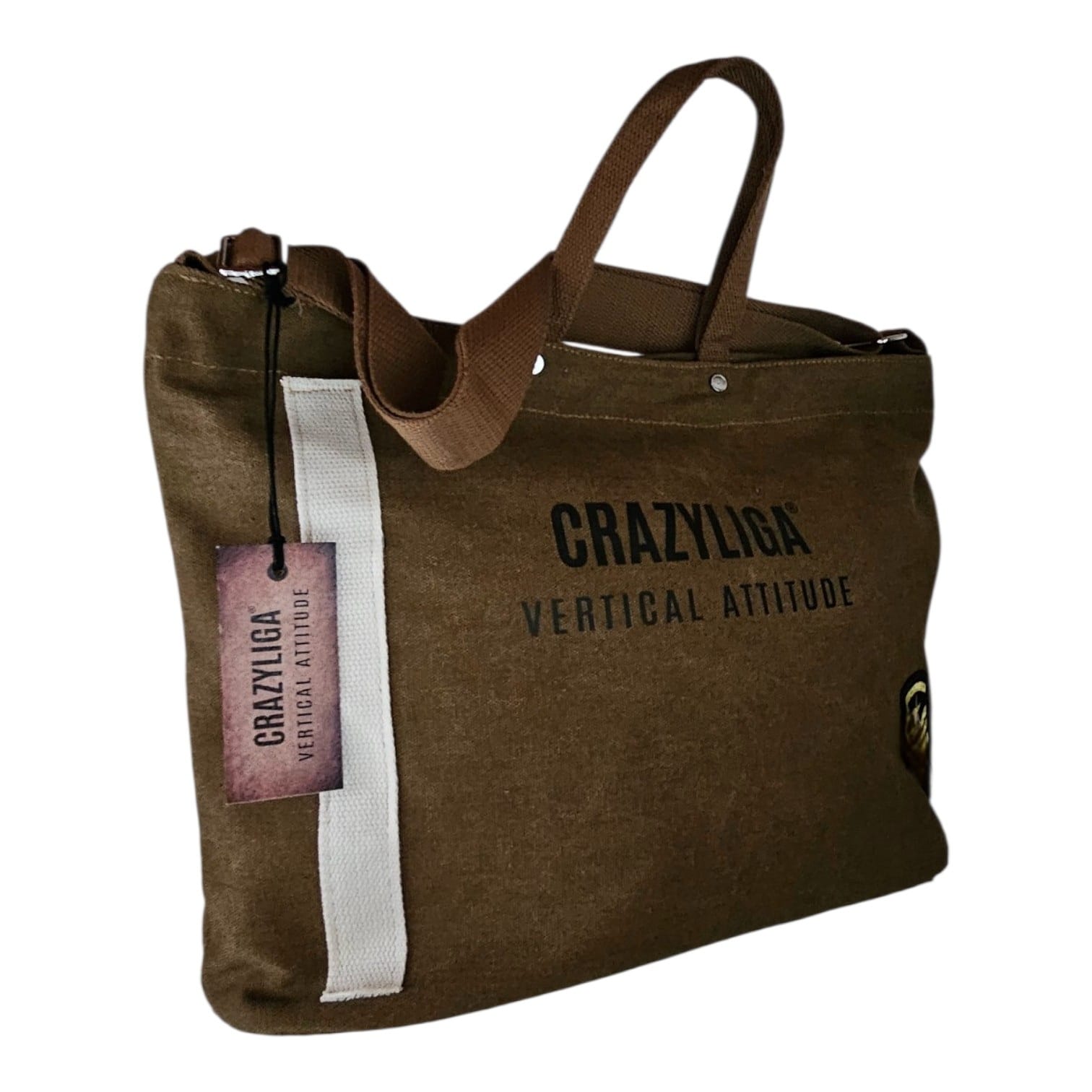CRAZYLIGA® BAG MINIMAL LUXURY-CUSTOM VERTICAL 7 TABACCO