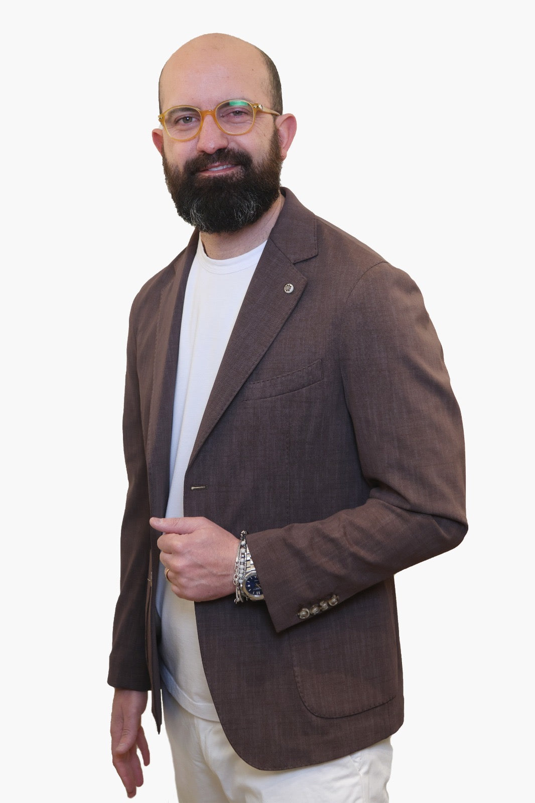 LUCA BERTELLI GIACCA IN P.MILANO TESTA DI MORO