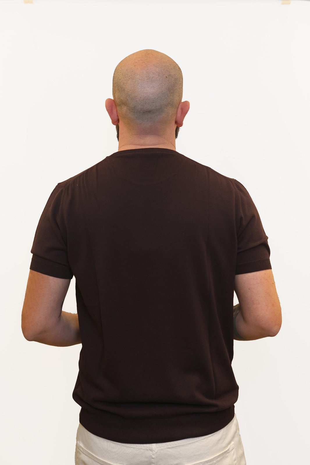 RETOIS T-SHIRT IN CRĖPE DI COTONE TESTA DI MORO