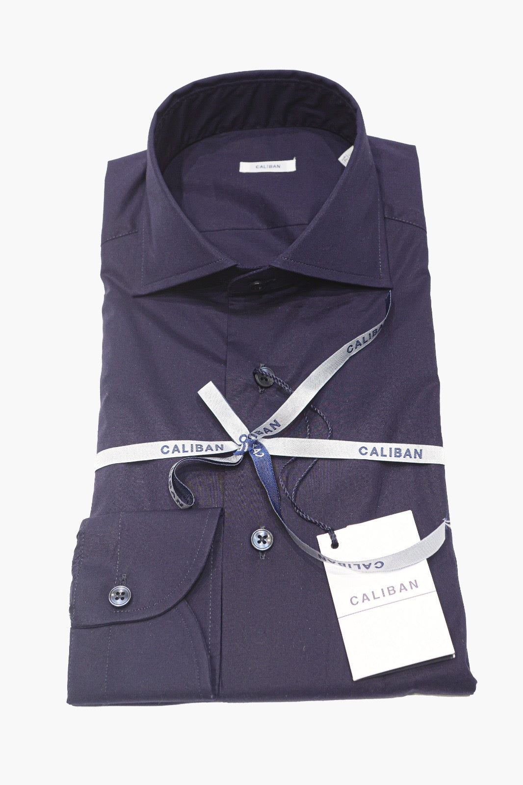 CALIBAN CAMICIA IN COTONE BLU
