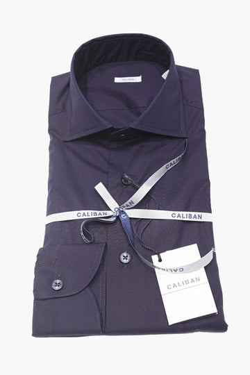 CALIBAN CAMICIA IN COTONE BLU