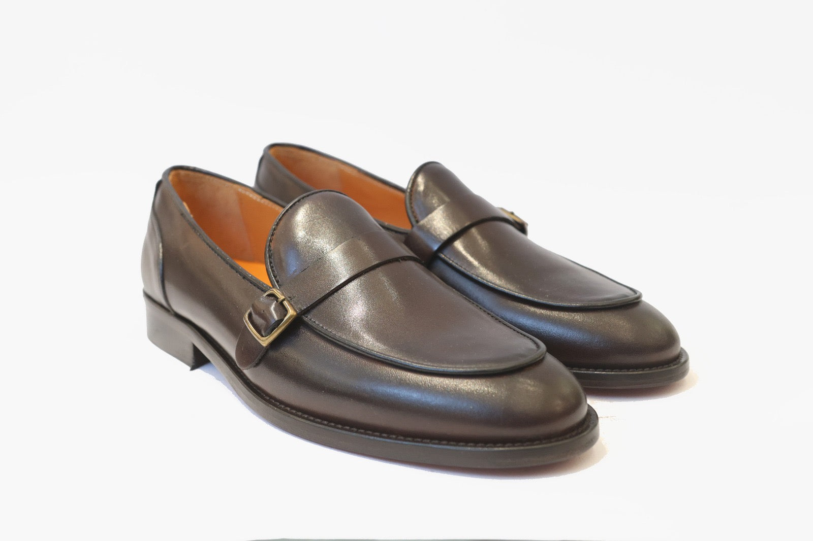 PRIMO EREDE SCARPE 1 FIBBIA IN PELLE TESTA DI MORO
