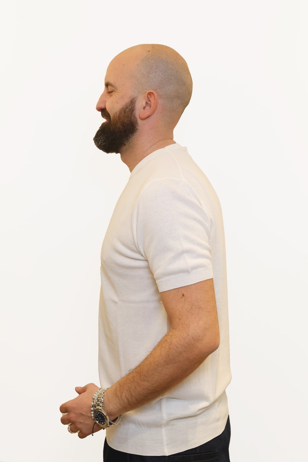 RETOIS T-SHIRT IN CRĖPE DI COTONE BIANCO