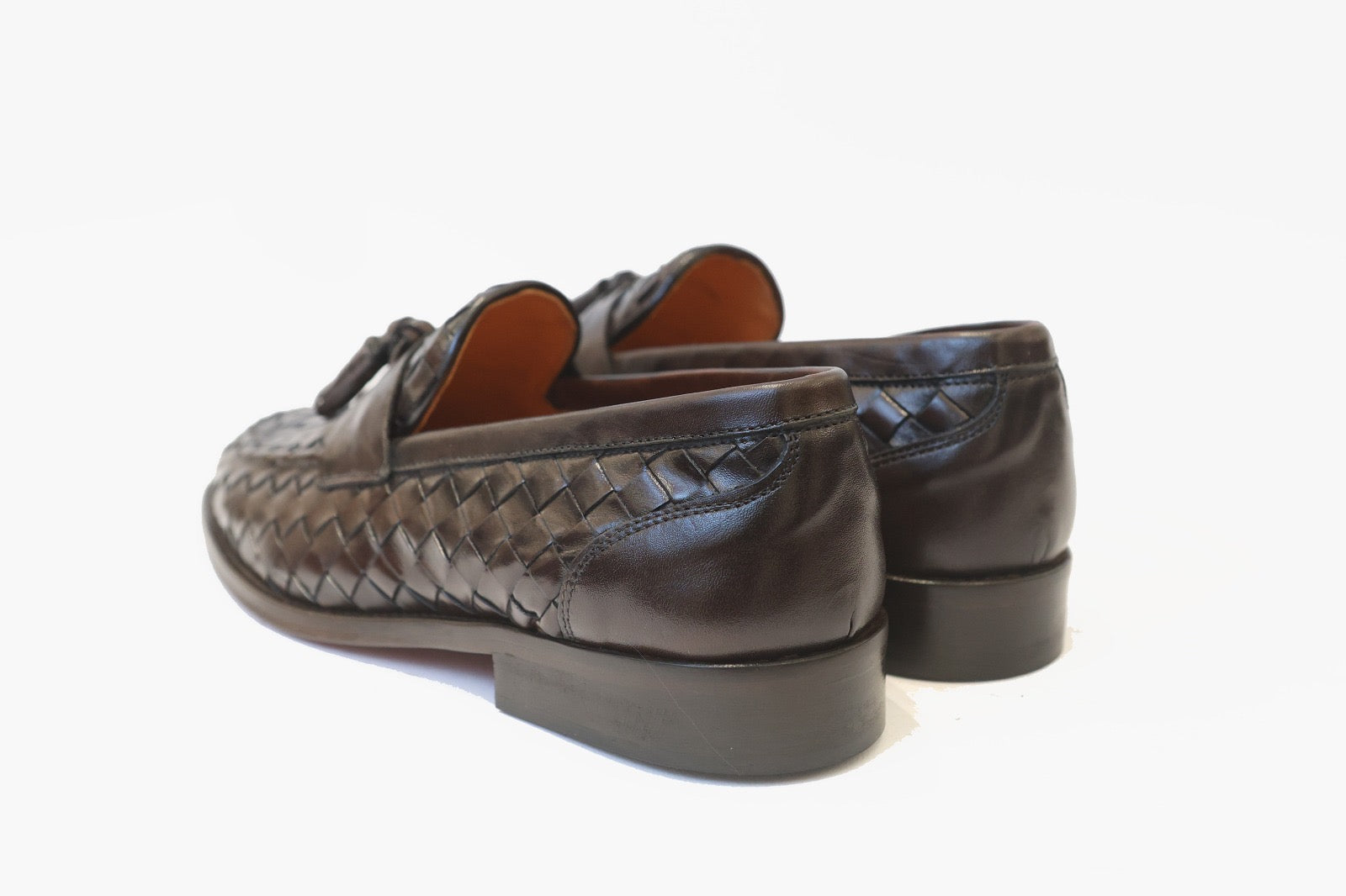 PRIMO EREDE MOCASSINO CANESTRATO CON NAPPINE IN PELLE TESTA DI MORO