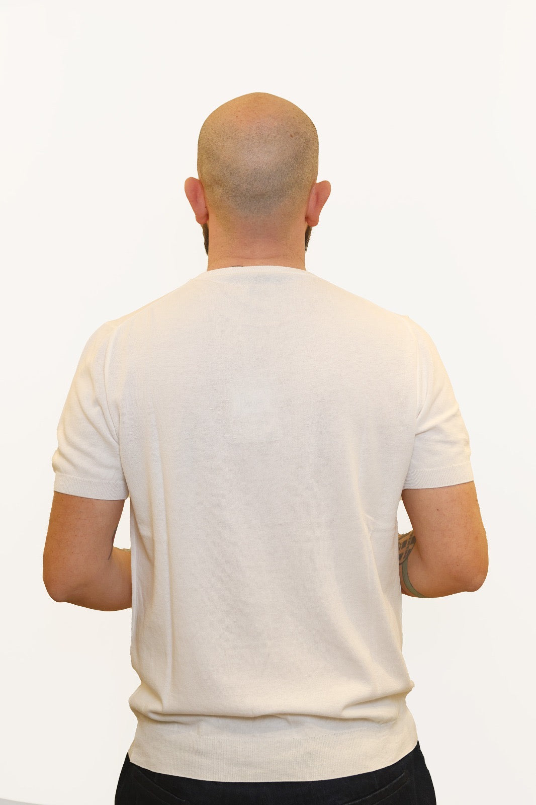 RETOIS T-SHIRT IN CRĖPE DI COTONE BIANCO