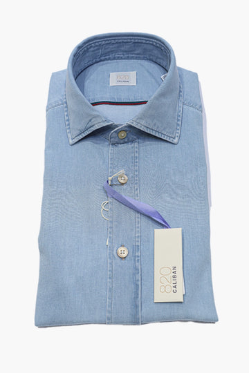 CALIBAN CAMICIA IN DENIM CHIARO