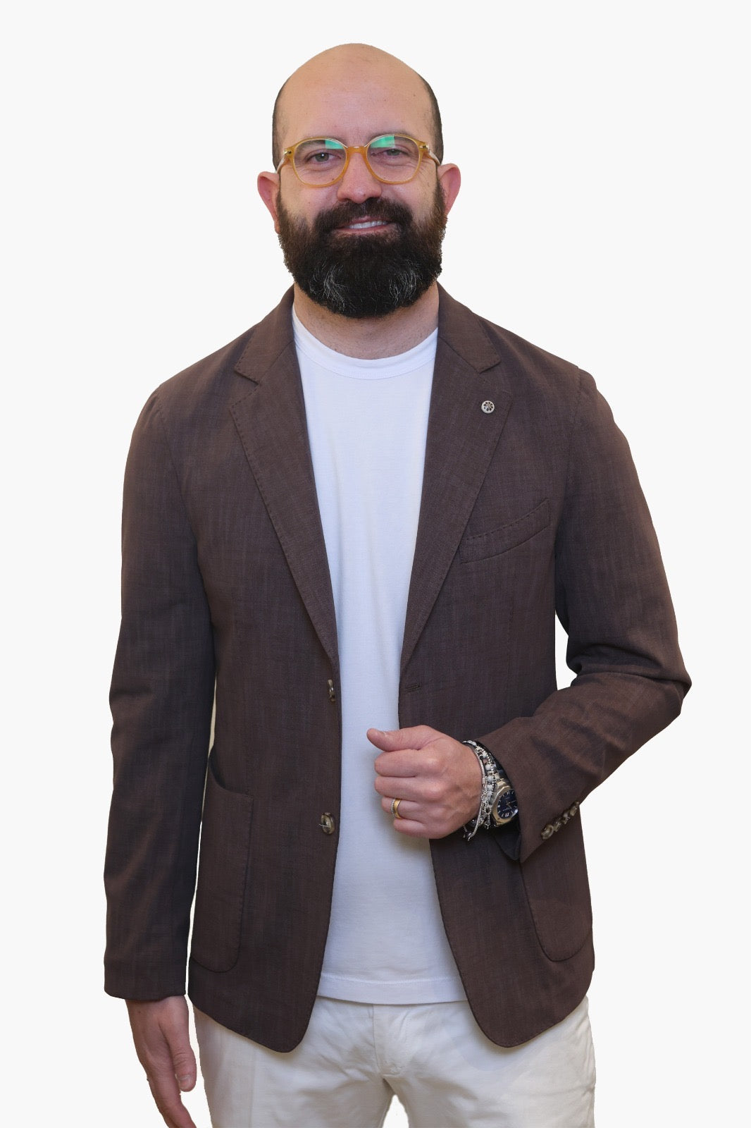 LUCA BERTELLI GIACCA IN P.MILANO TESTA DI MORO