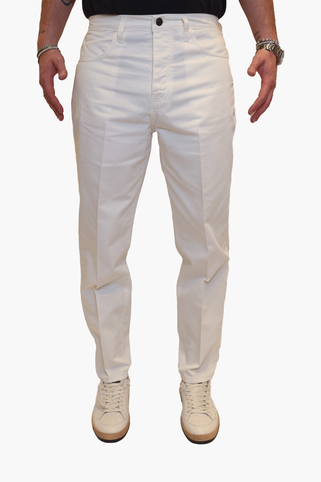 BONHEUR PANTALONE NIKKO BIANCO