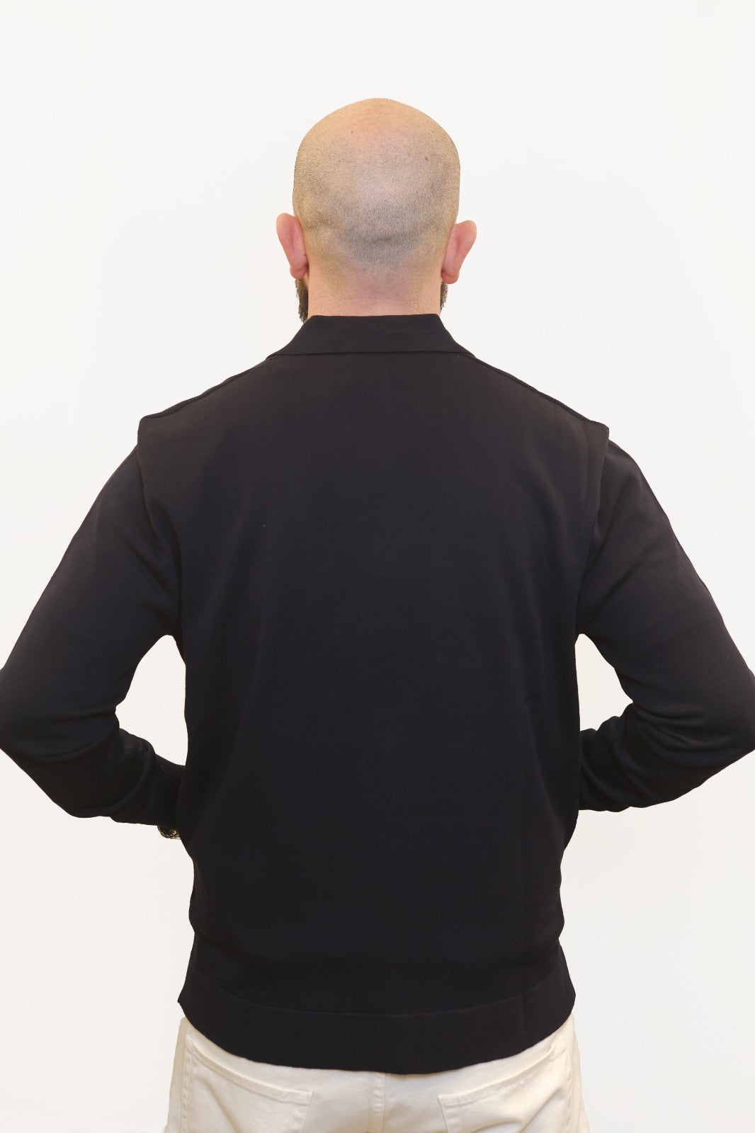 PAOLO PECORA POLO CAMICIA CON TASCHE BLU NAVY