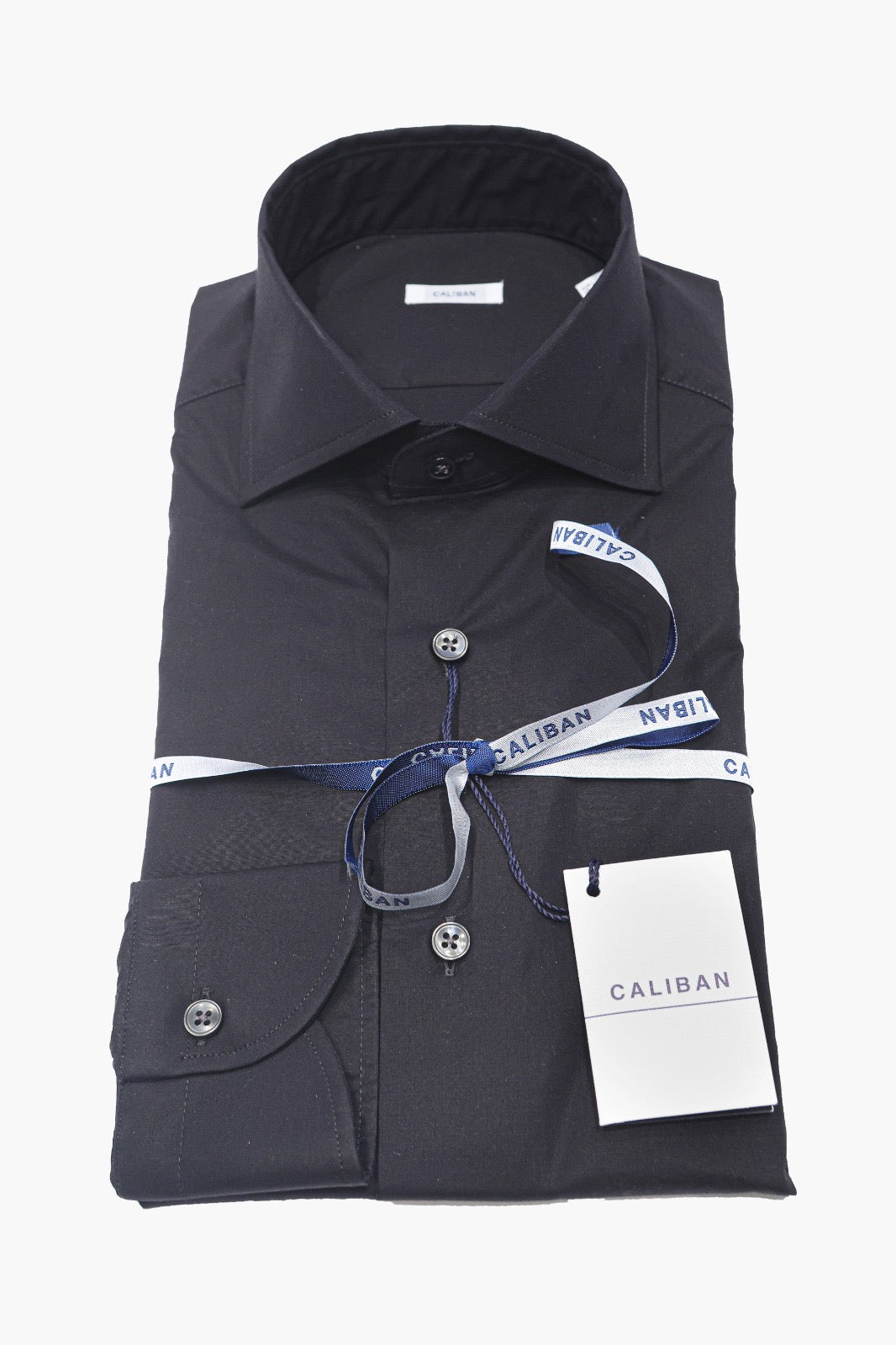 CALIBAN CAMICIA IN COTONE NERO