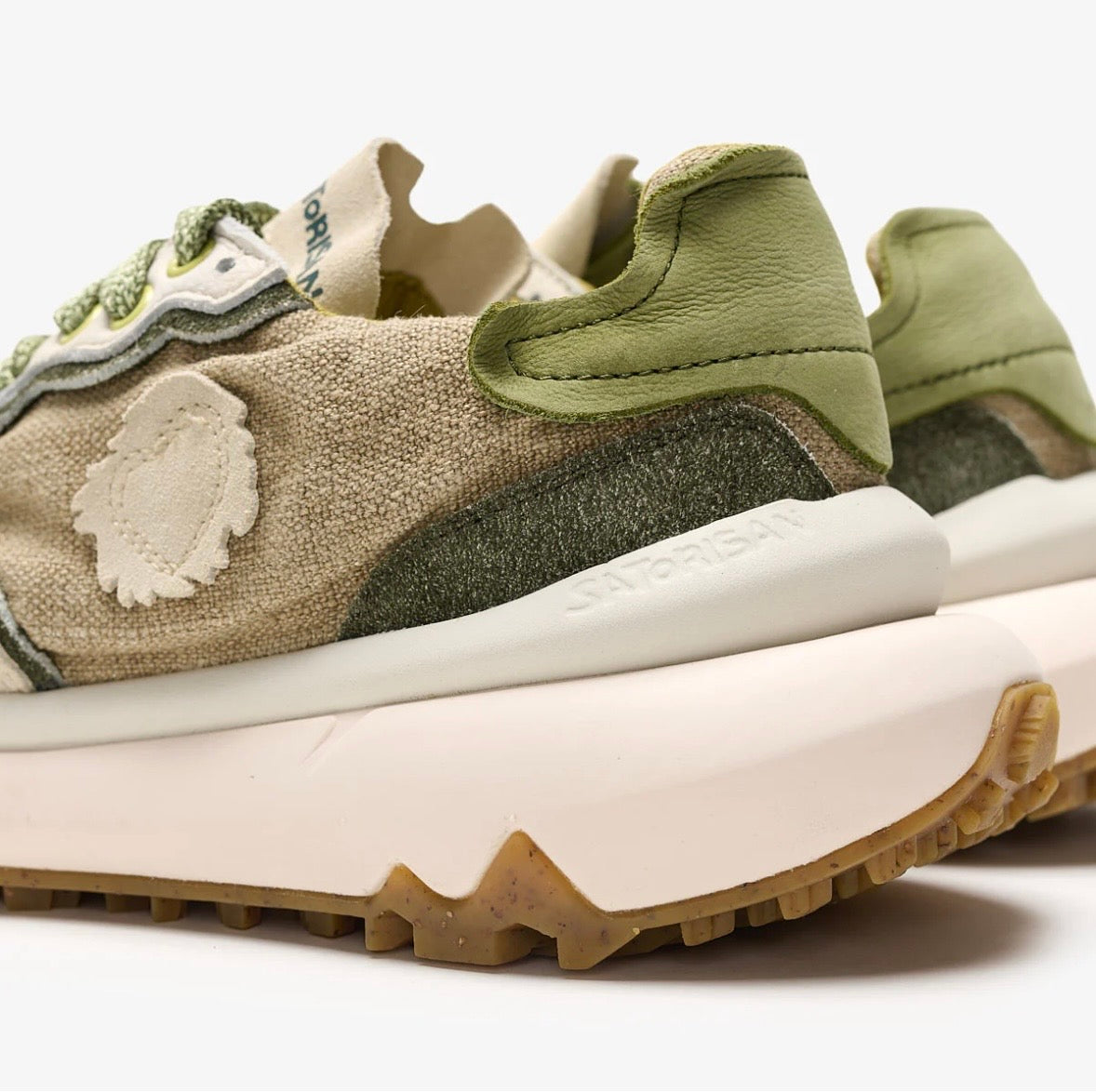 SATORISAN SNEAKERS CHACRONA METTA LINO WHITEWISP ALGUE