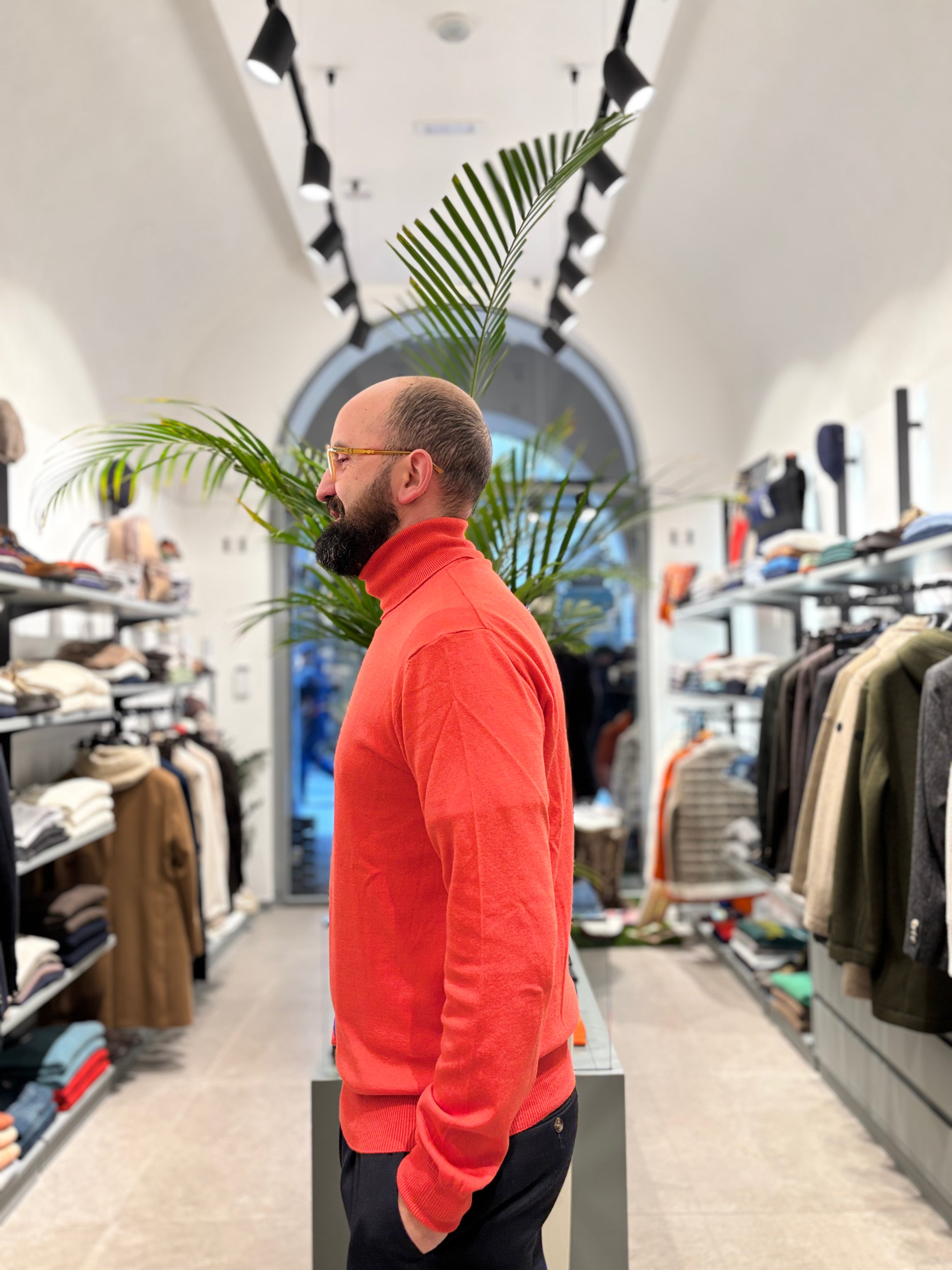 RETOIS DOLCEVITA IN COTONE E LANA ARANCIO