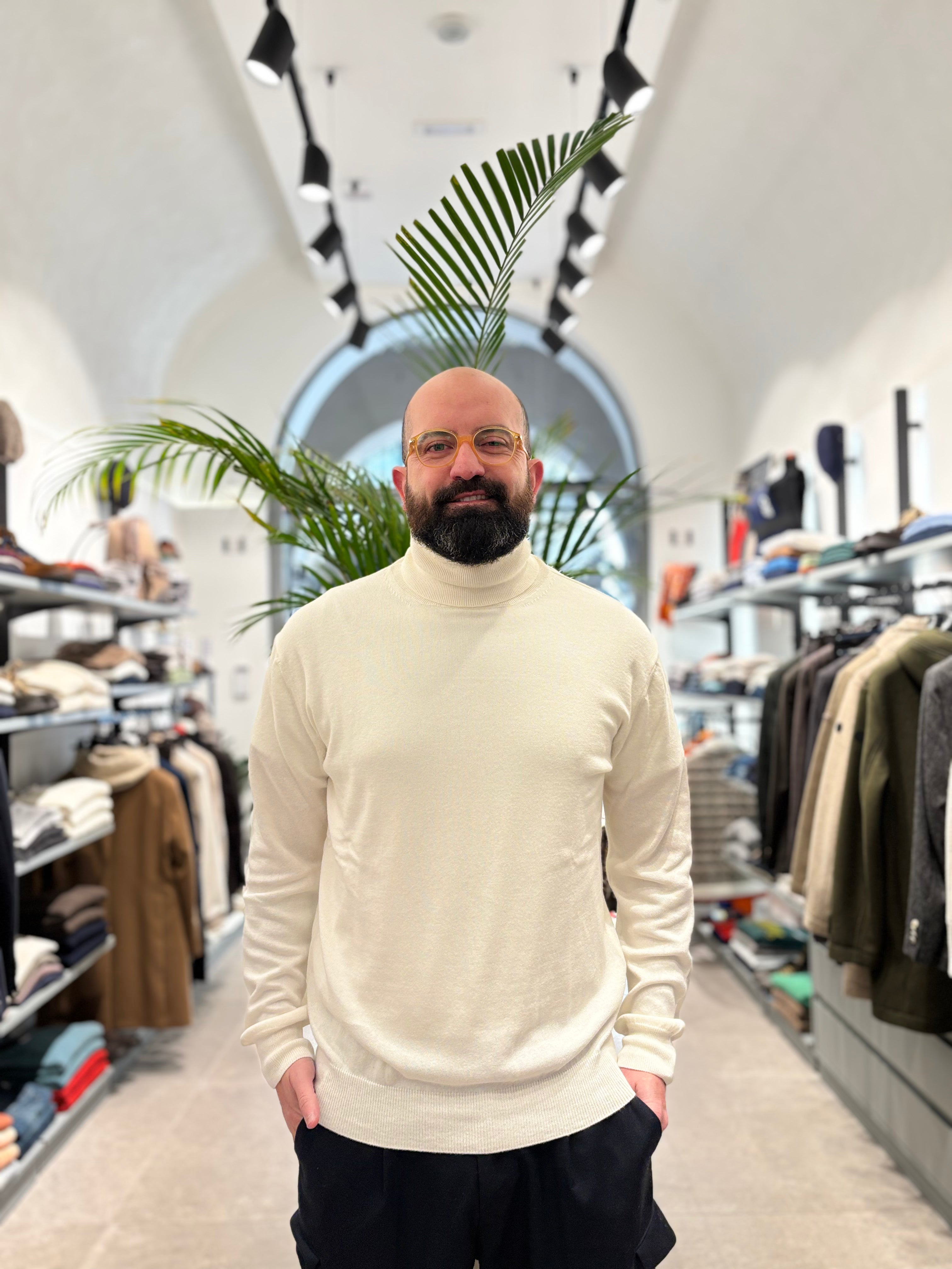 RETOIS DOLCEVITA IN COTONE E LANA BIANCO