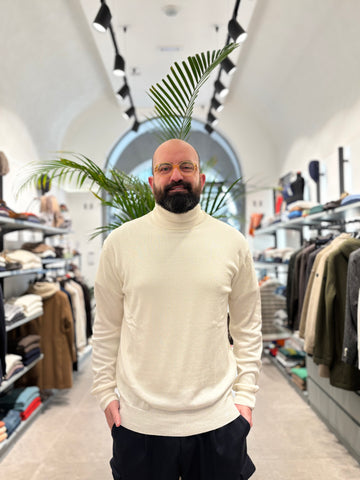 RETOIS DOLCEVITA IN COTONE E LANA BIANCO