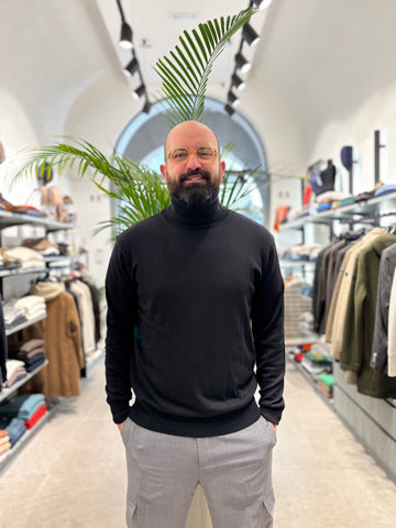 RETOIS DOLCEVITA IN COTONE E LANA NERO