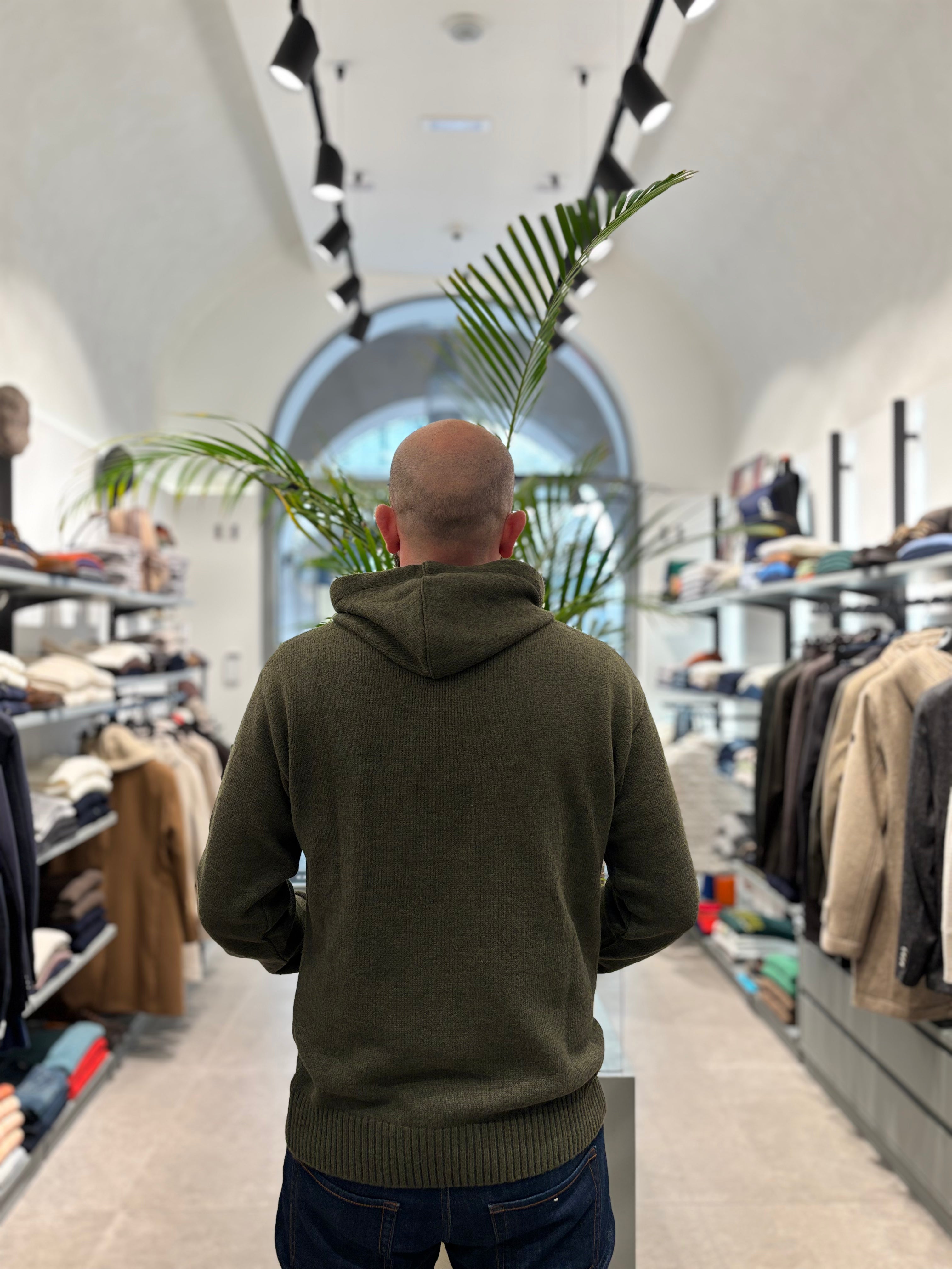 RPL FELPA IN LANA VERDE MILITARE