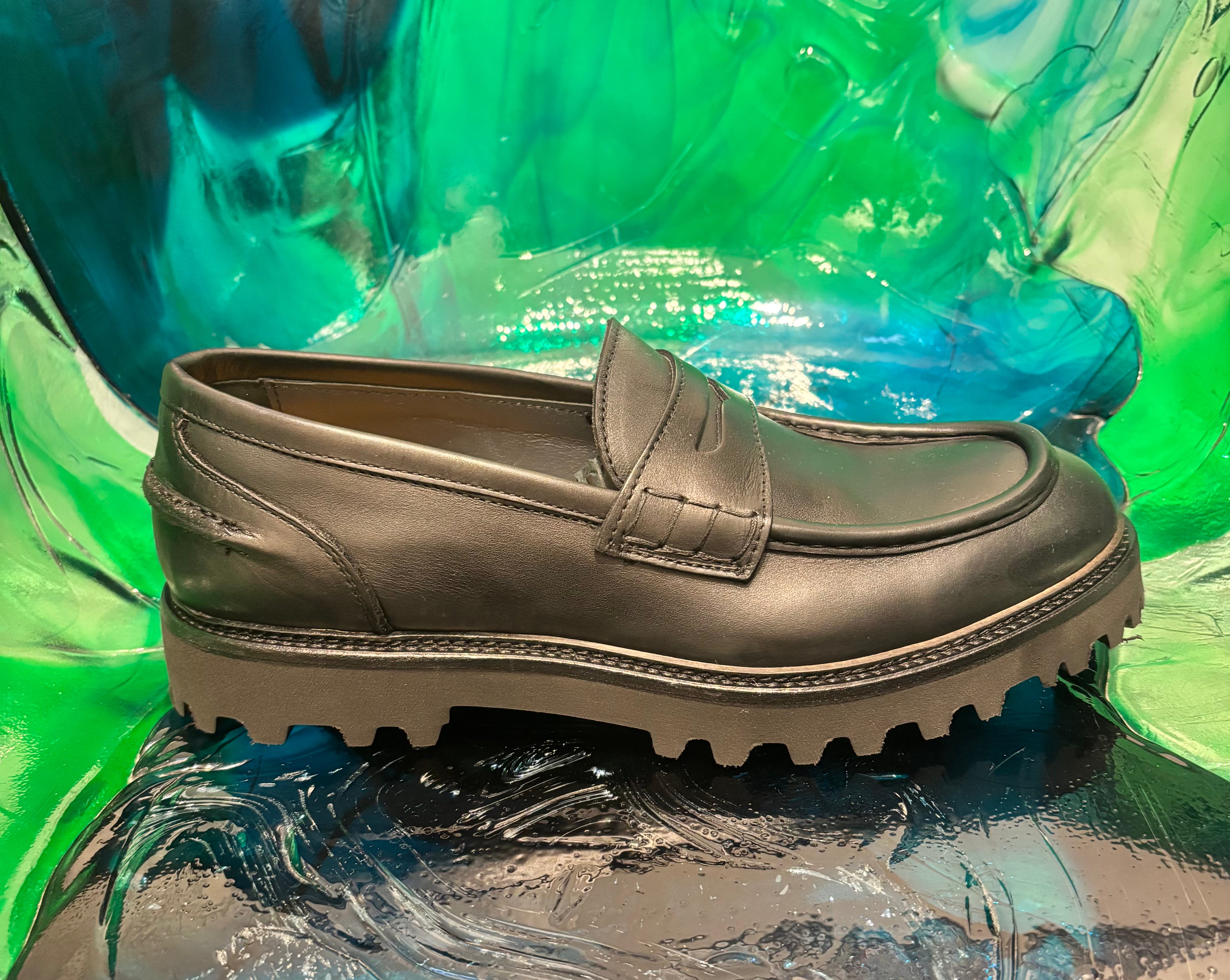 F.LLI RENNELLA MOCASSINI IN PELLE NERO