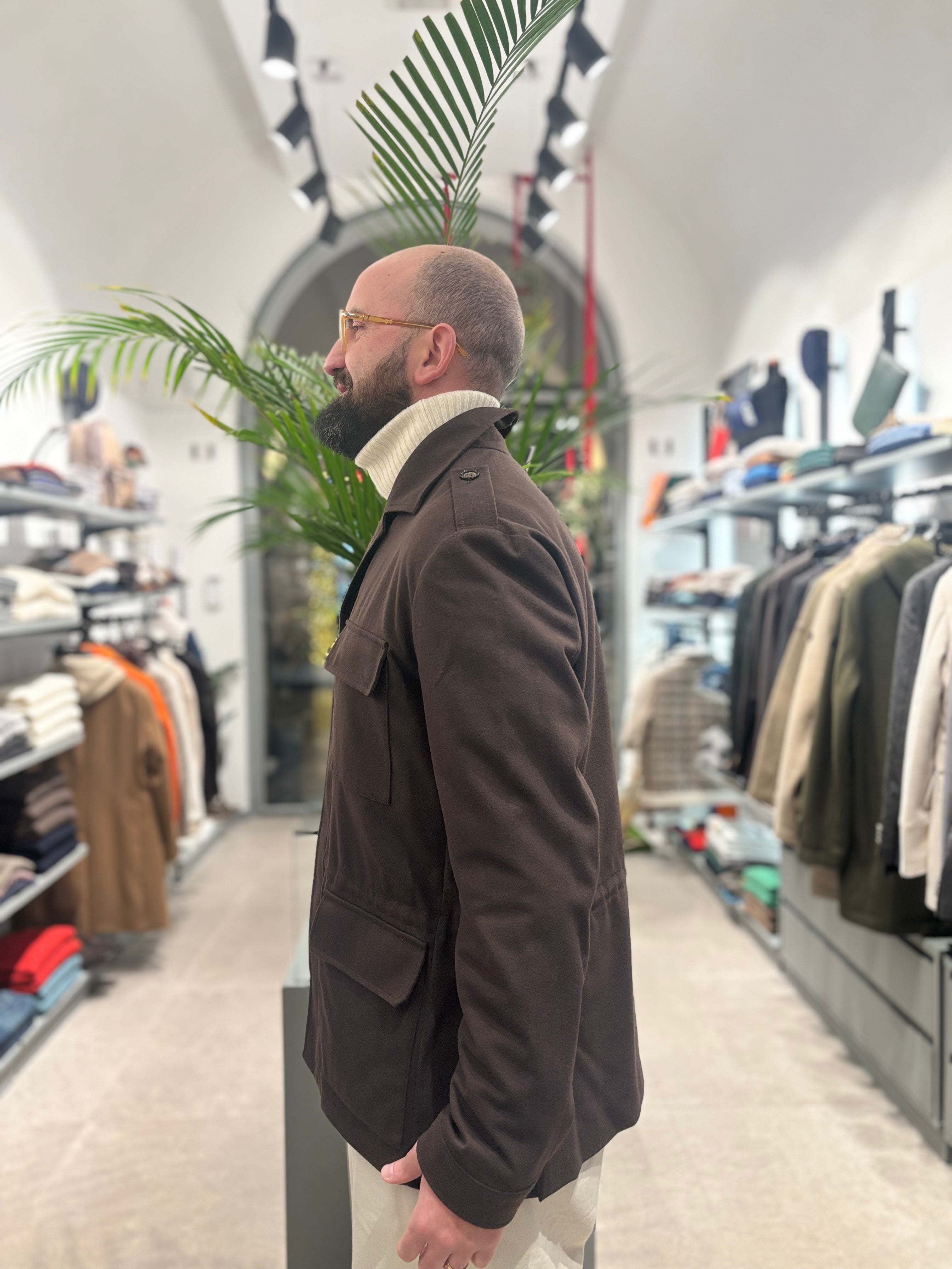 PAOLO PECORA OVERSHIRT TESTA DI MORO