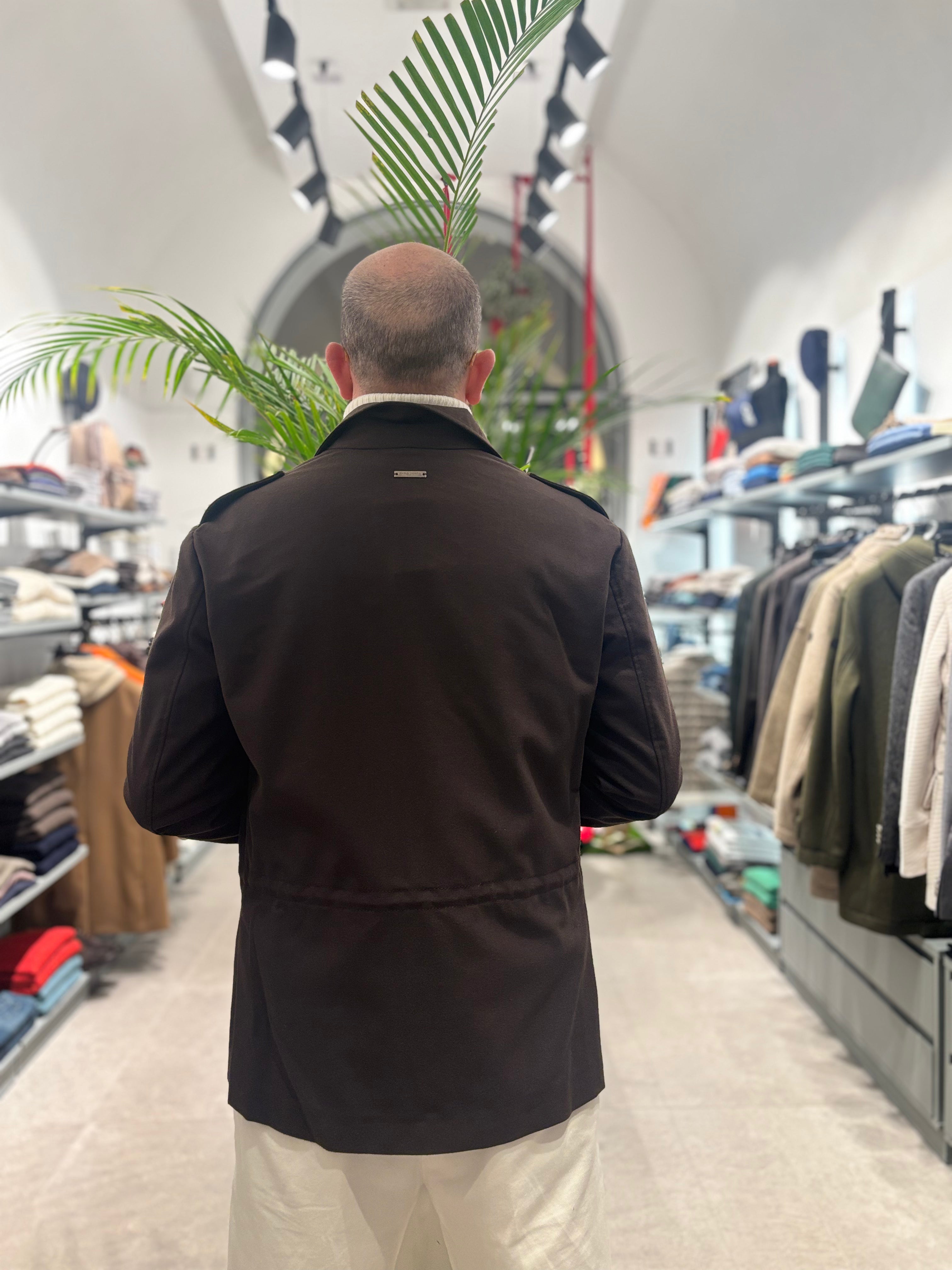 PAOLO PECORA OVERSHIRT TESTA DI MORO