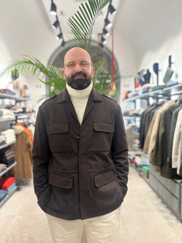 PAOLO PECORA OVERSHIRT TESTA DI MORO