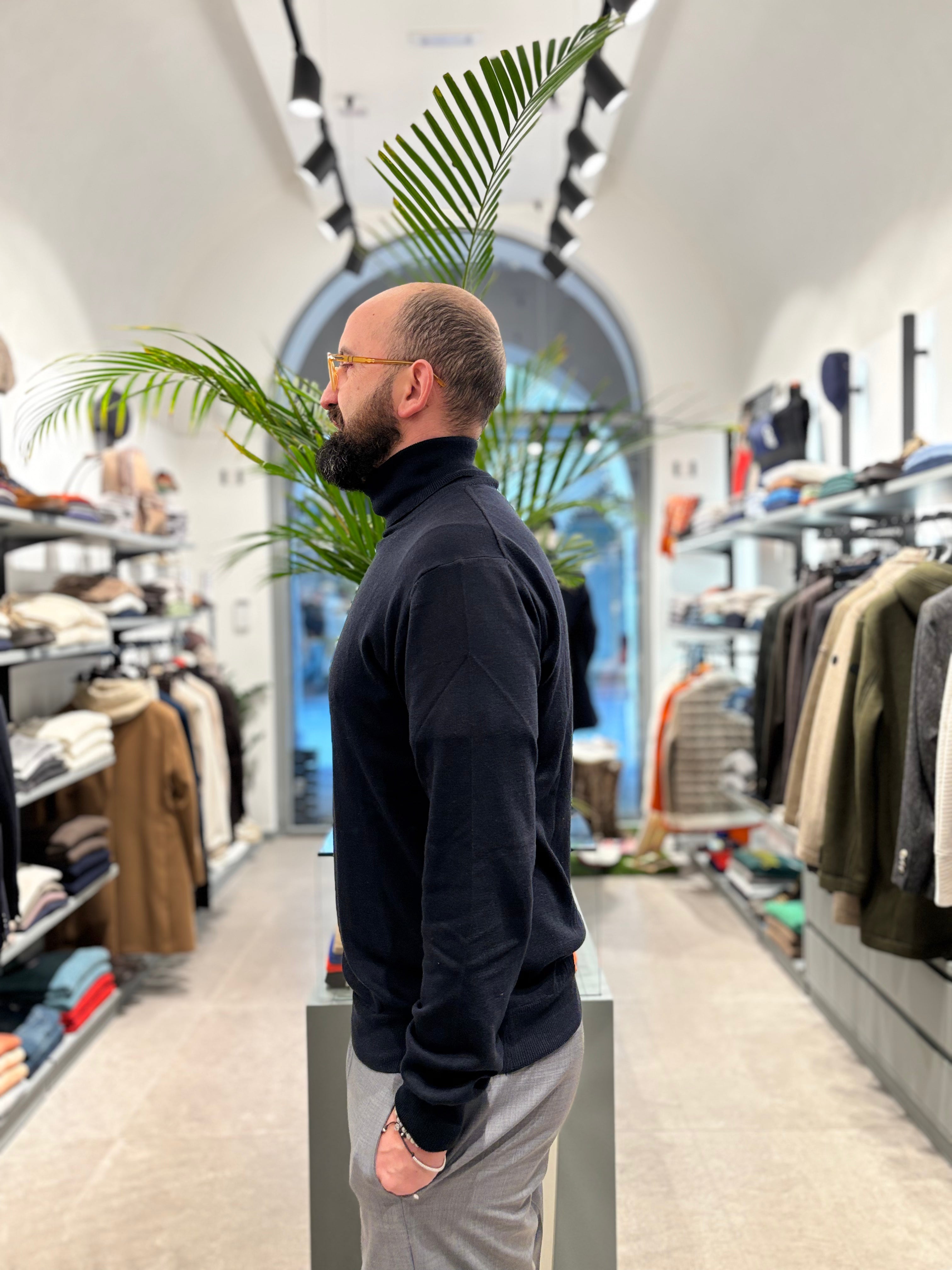 RETOIS DOLCEVITA COTONE E LANA BLU NOTTE