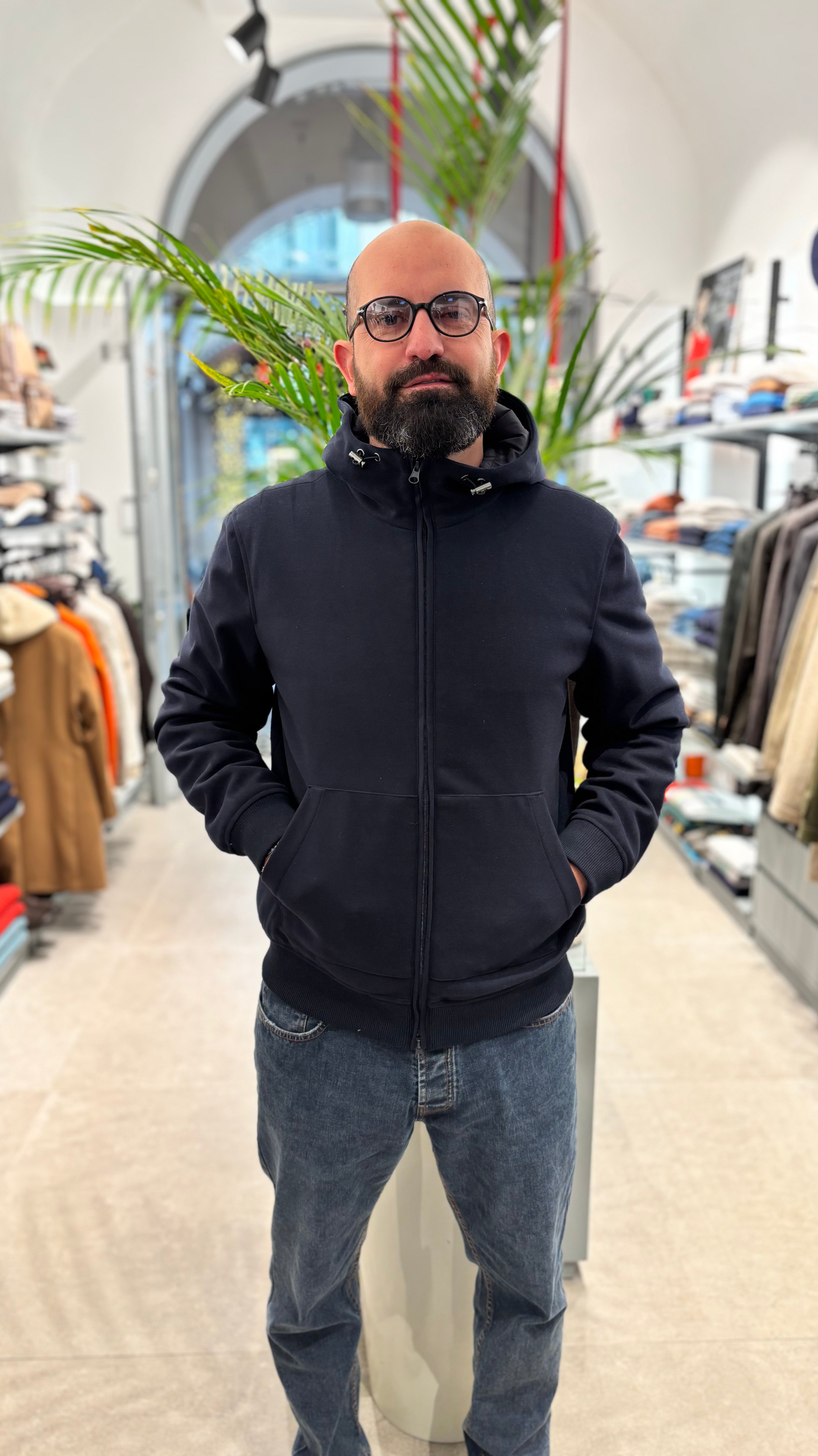 BERRY & BRIAN GIUBBOTTO CON CAPPUCCIO BLU