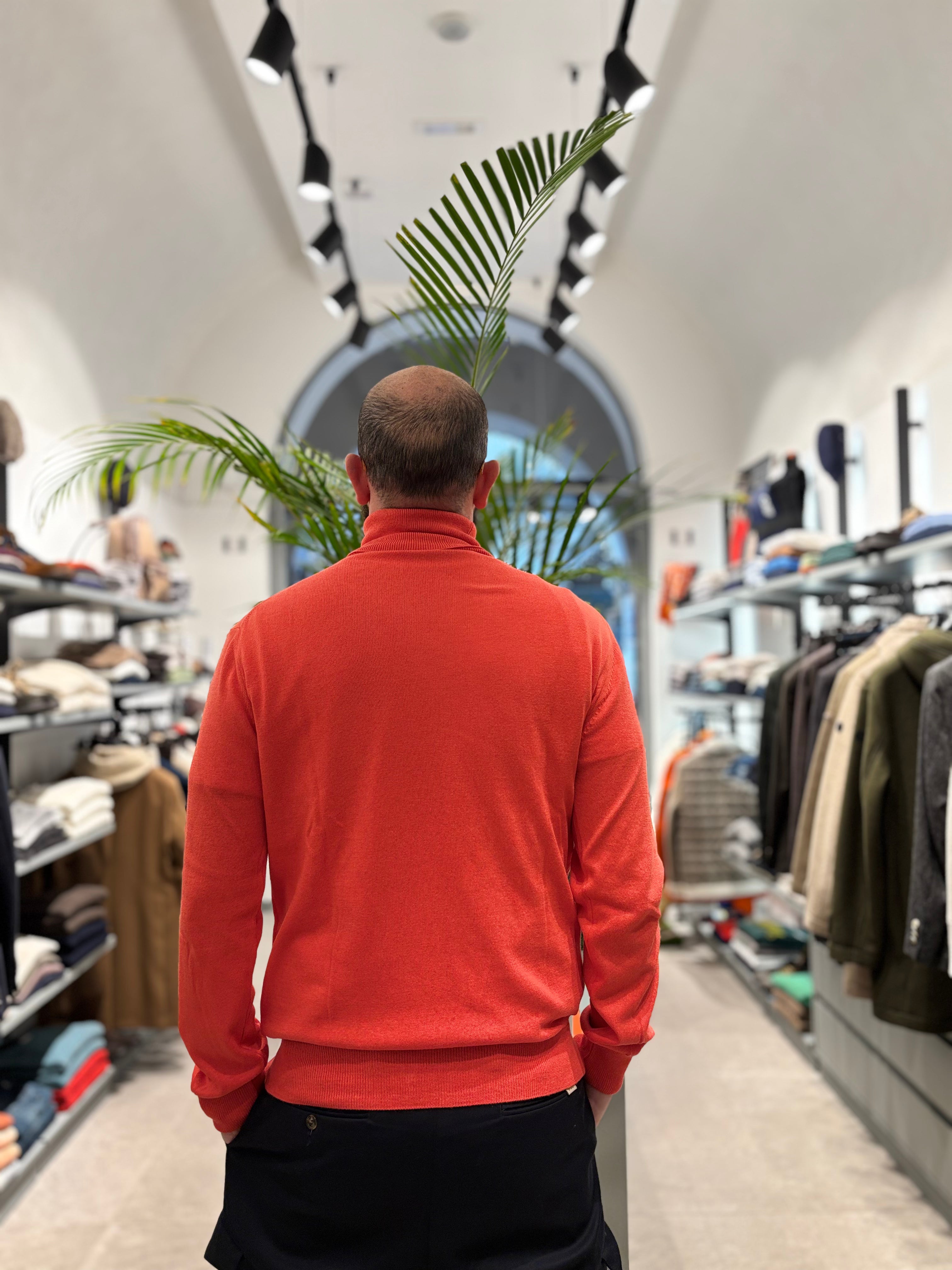 RETOIS DOLCEVITA IN COTONE E LANA ARANCIO