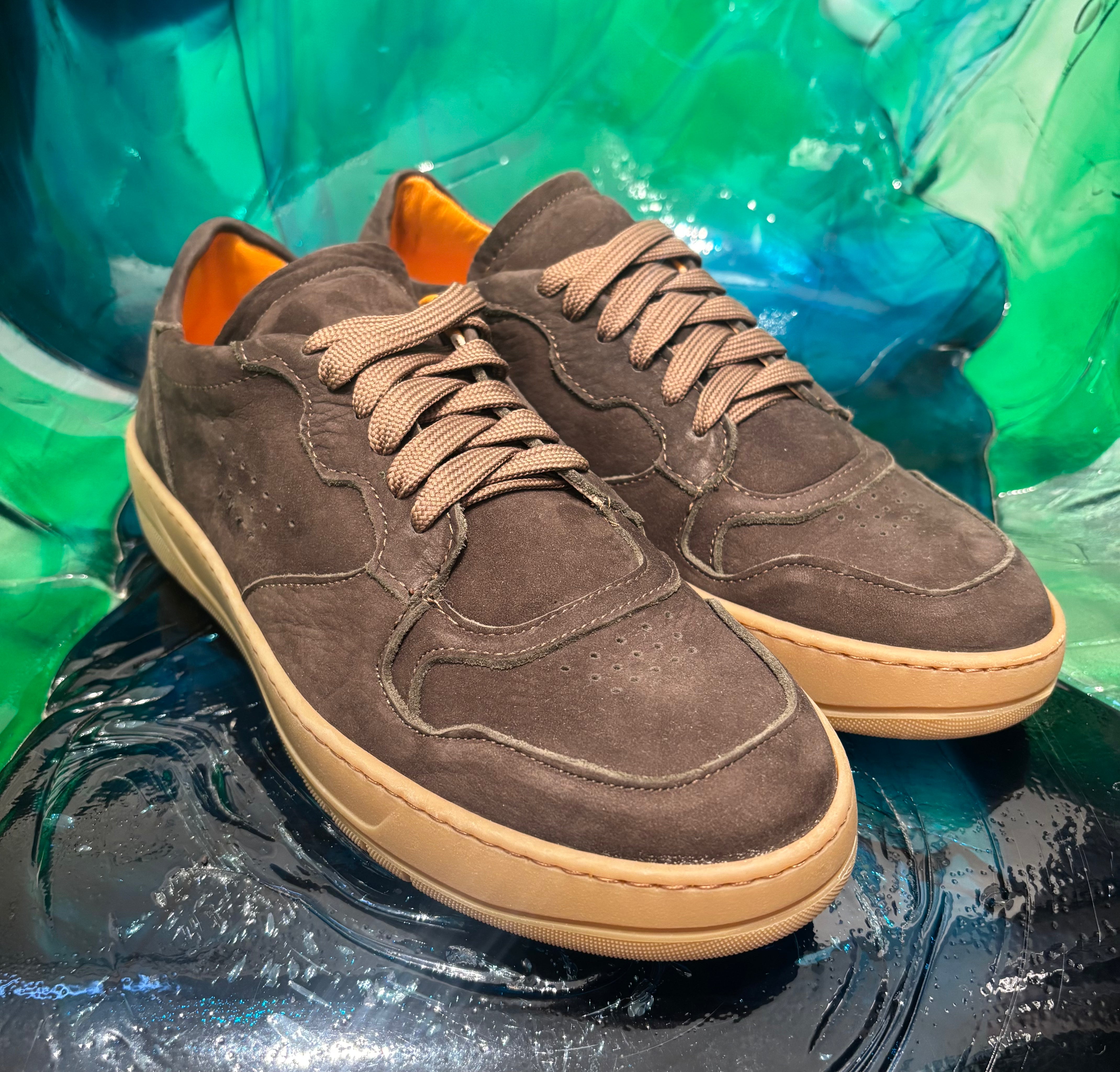 F.LLI RENNELLA SNEAKERS CAMOSCIO MORO