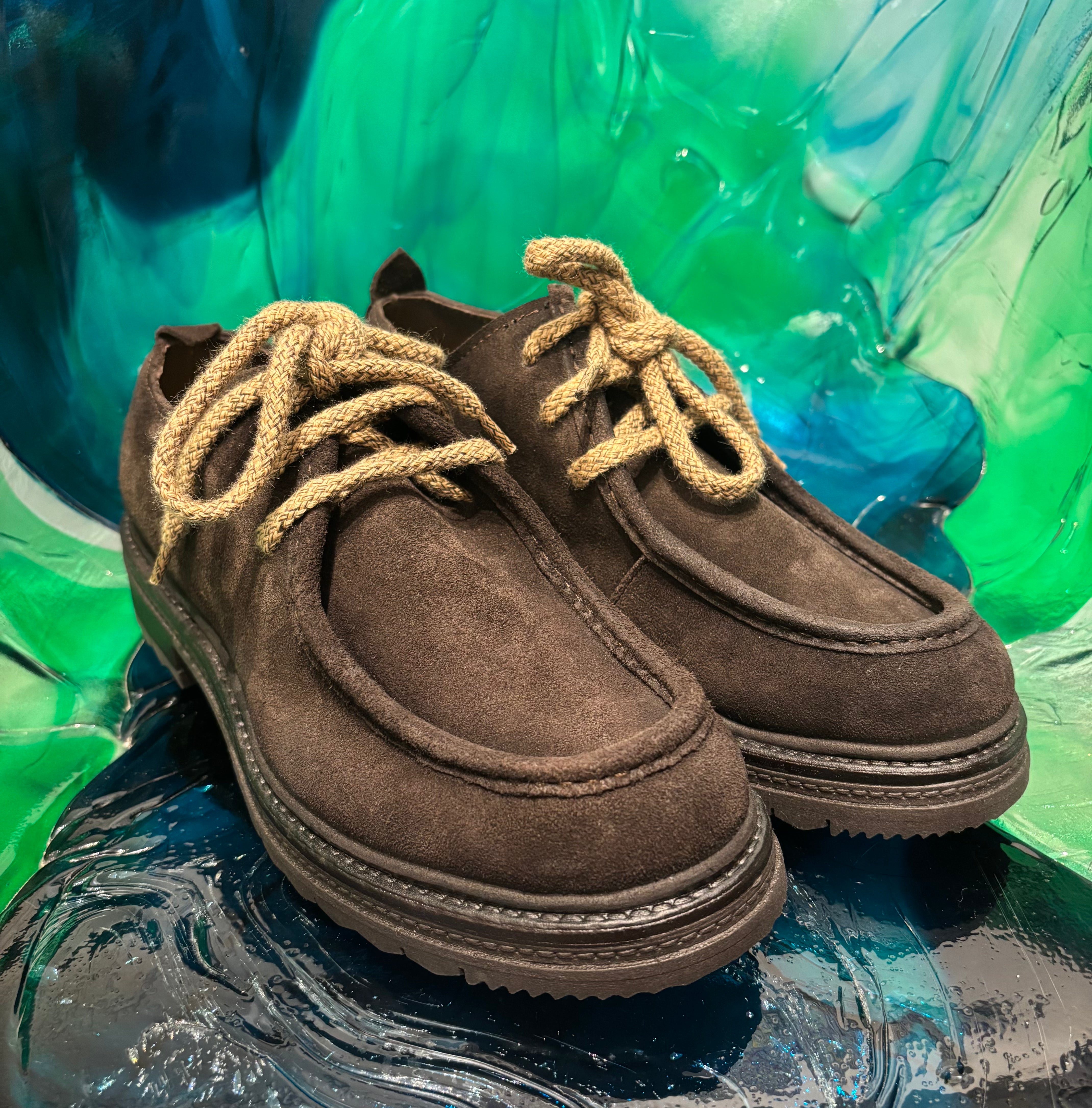 F.LLI RENNELLA STRINGATE IN CAMOSCIO MORO