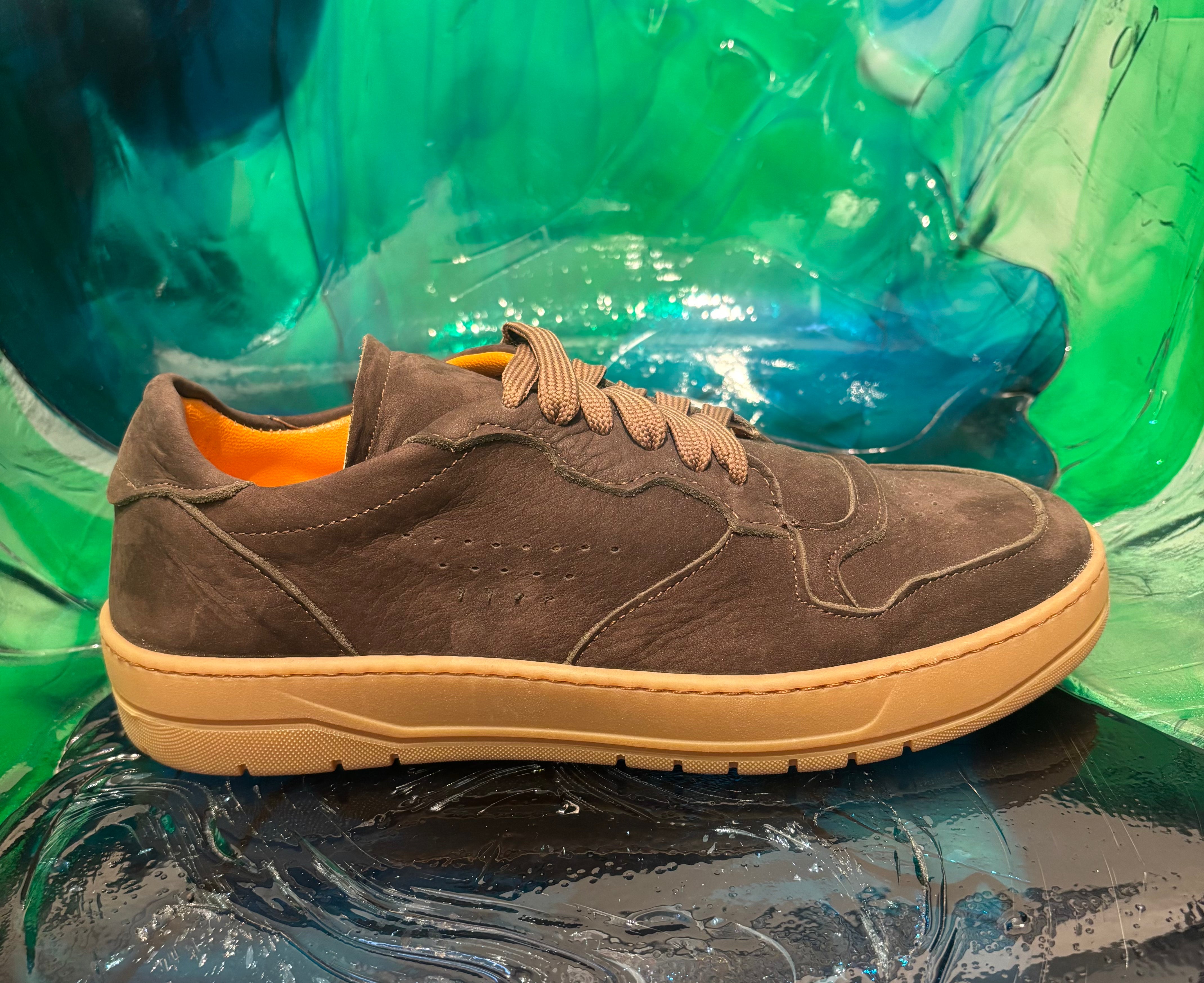 F.LLI RENNELLA SNEAKERS CAMOSCIO MORO