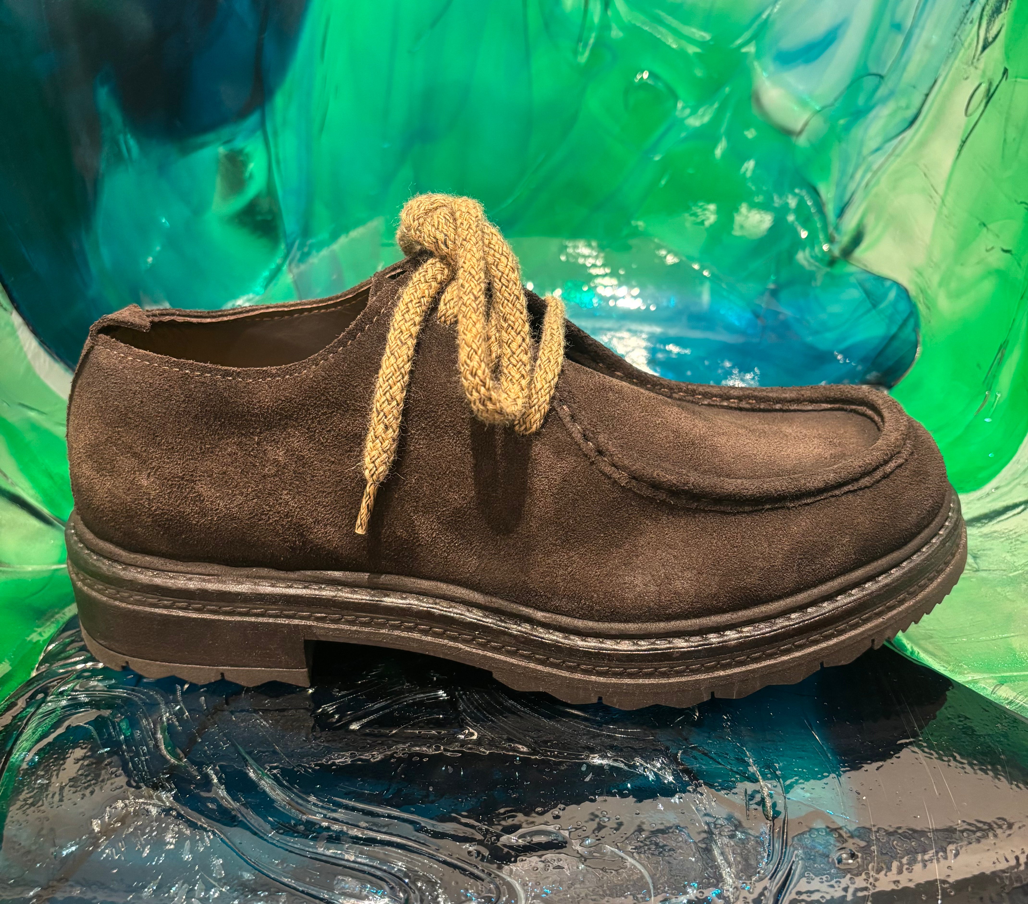 F.LLI RENNELLA STRINGATE IN CAMOSCIO MORO