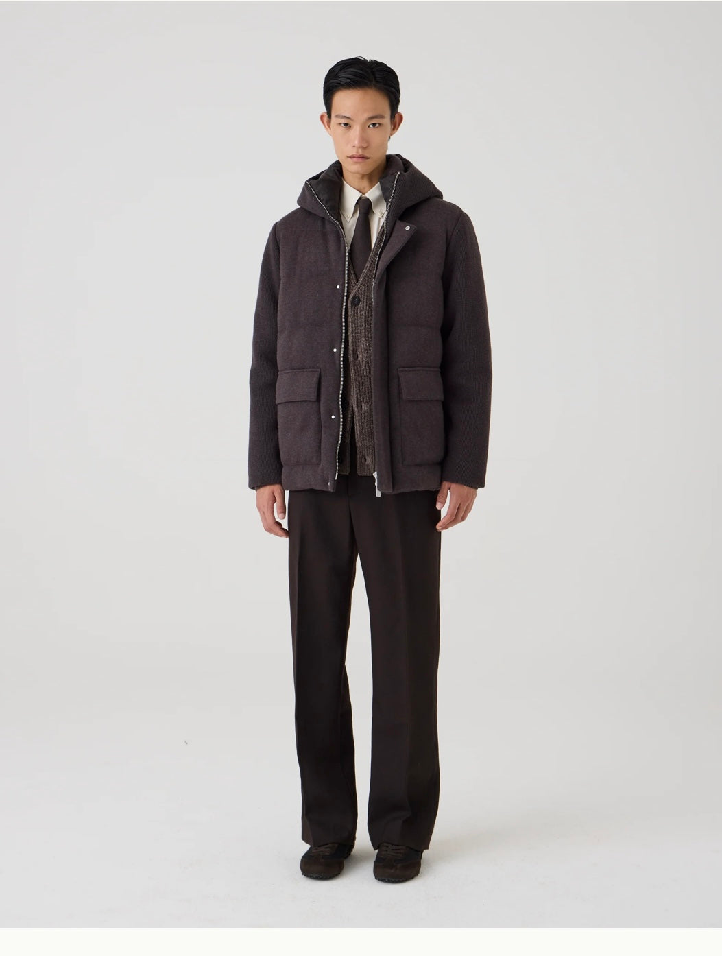UNITY GIUBBOTTO PISTOL WOOL BROWN