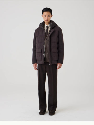 UNITY GIUBBOTTO PISTOL WOOL BROWN