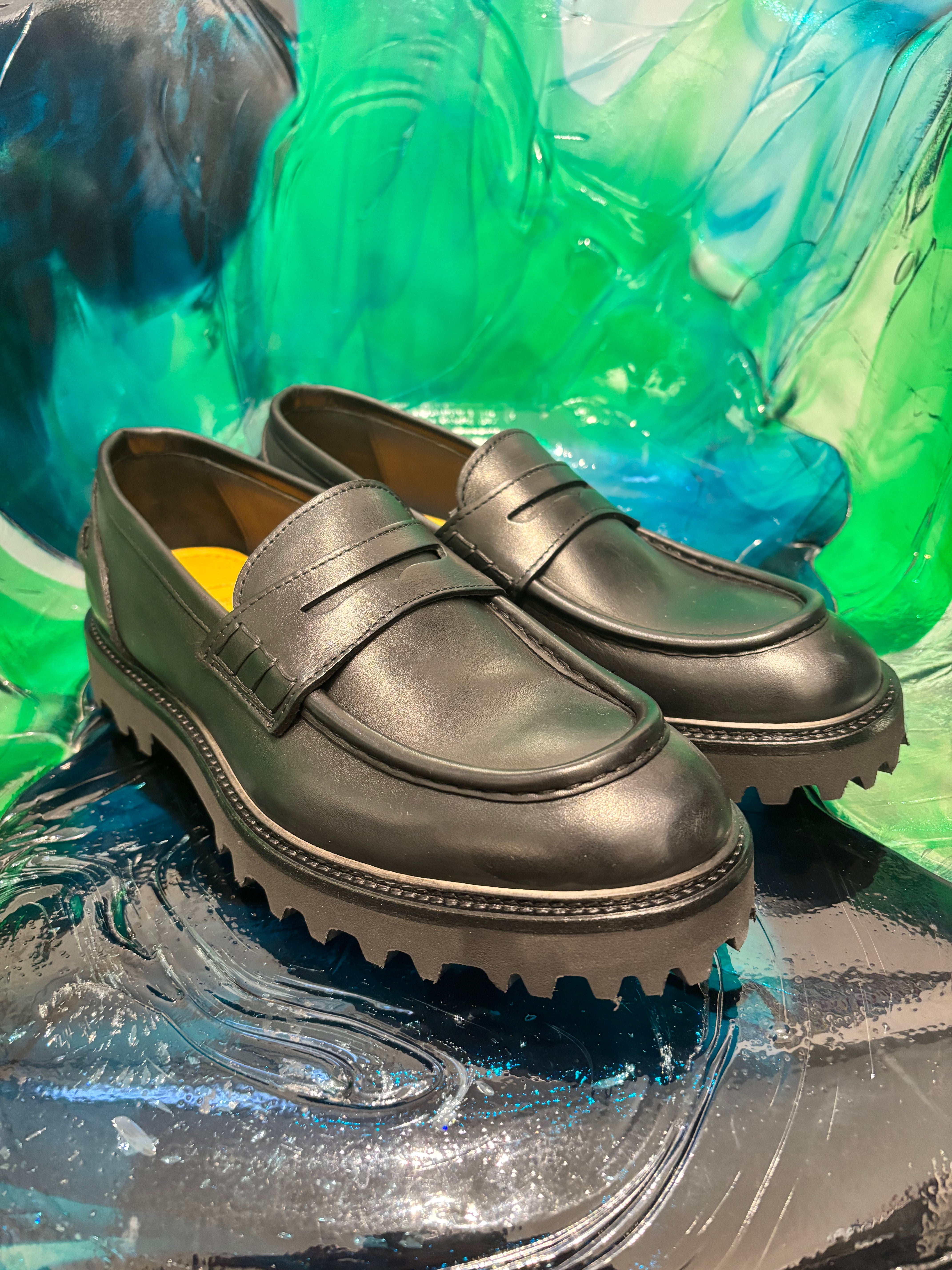 F.LLI RENNELLA MOCASSINI IN PELLE NERO