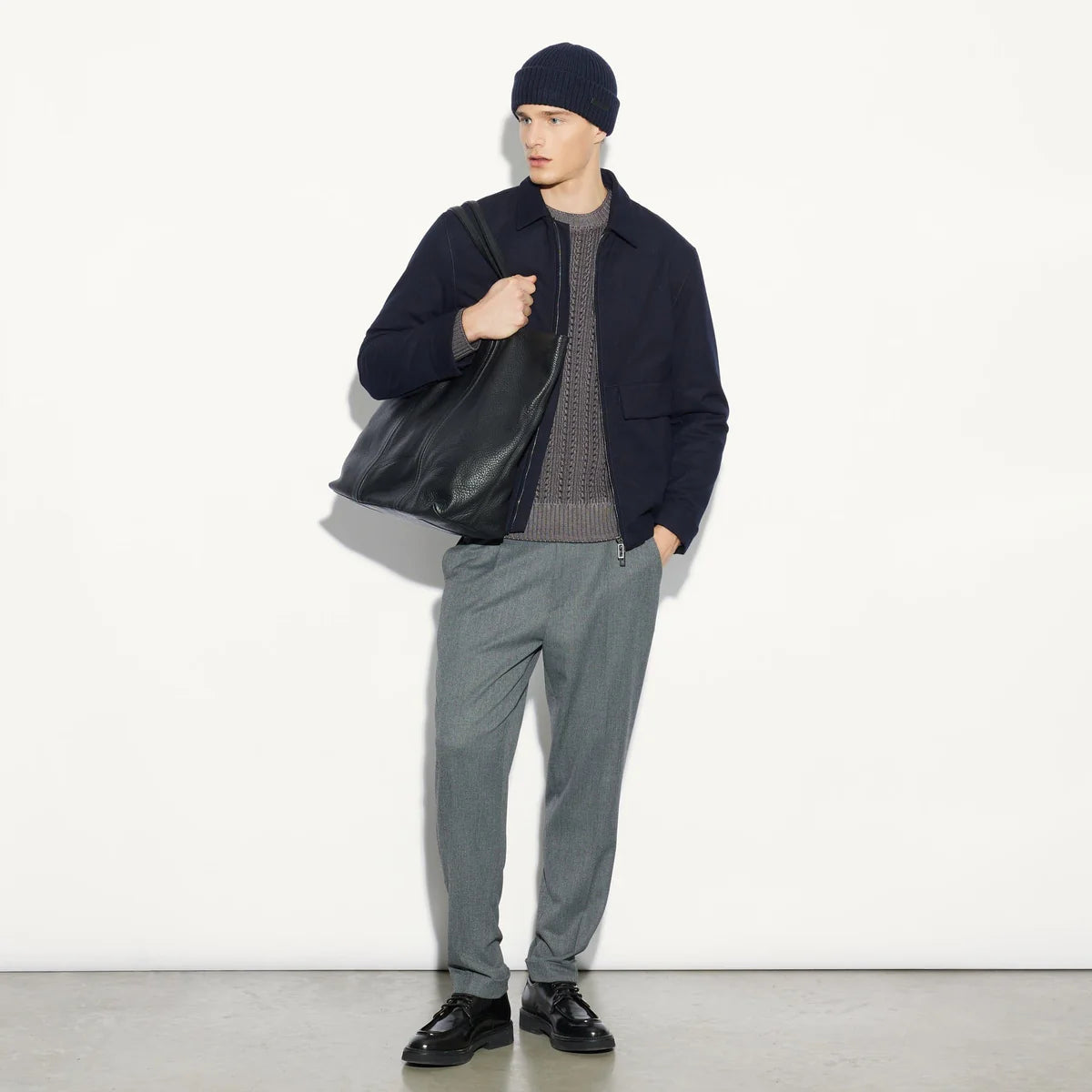 PAOLO PECORA PANTALONE SARTORIALE GRIGIO MÉLANGE