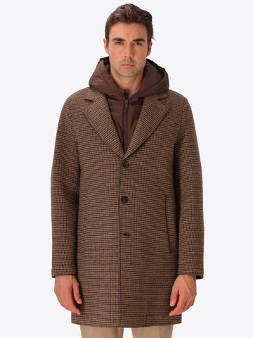 DISTRETTO 12 CAPPOTTO H.CHEST COAT RAFFAELLO MORO MICRO CHECK