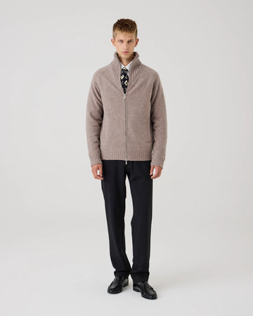 UNITY MAGLIA ZIP IMBOTTITA PROVID WOOL BEIGE