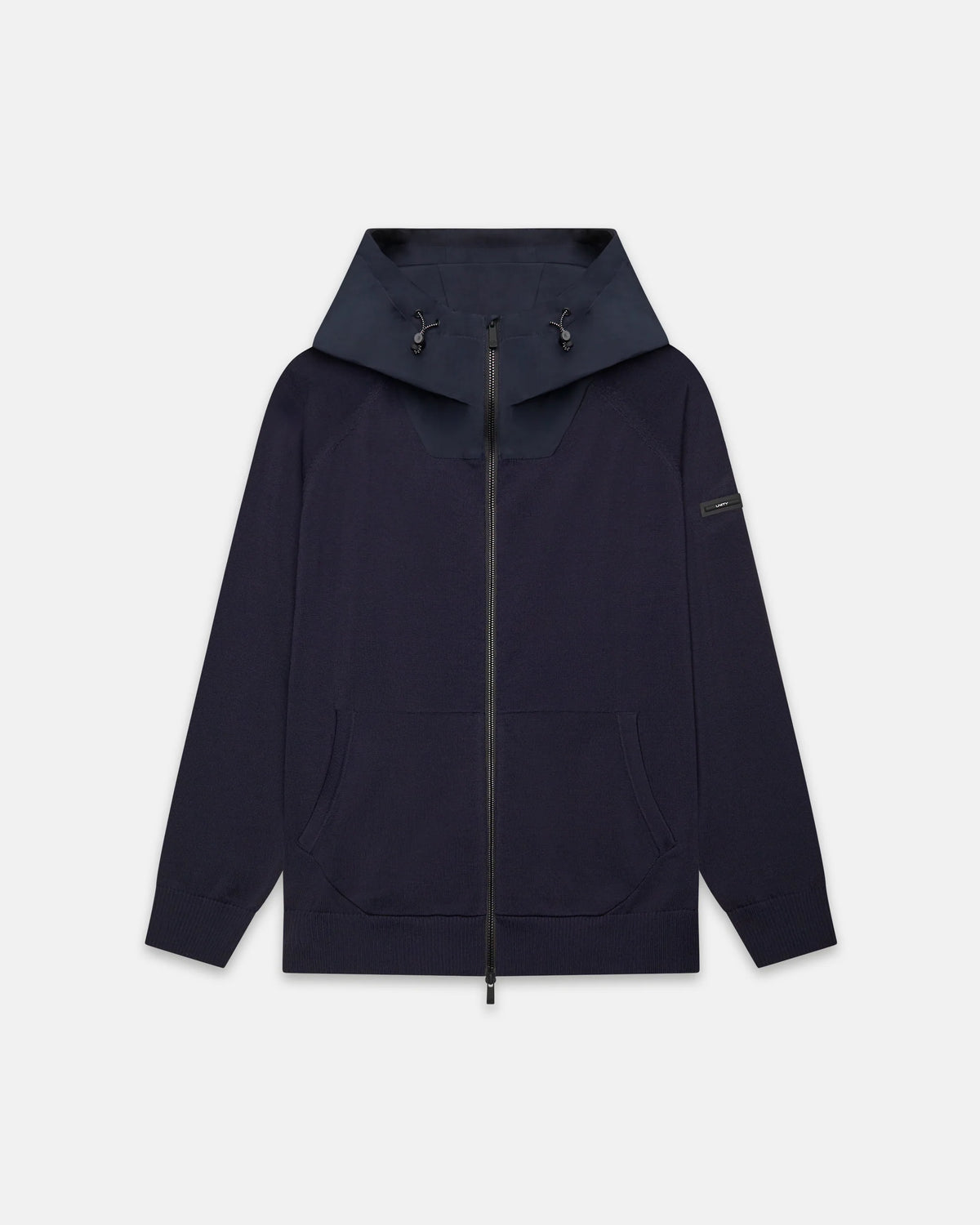 UNITY MAGLIA CON ZIP E CAPPUCCIO SUNNY BLU