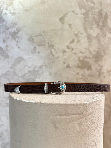 ANTONIO DE PATRIZI CINTURA TRITTICO IN PELLE TESTA DI MORO