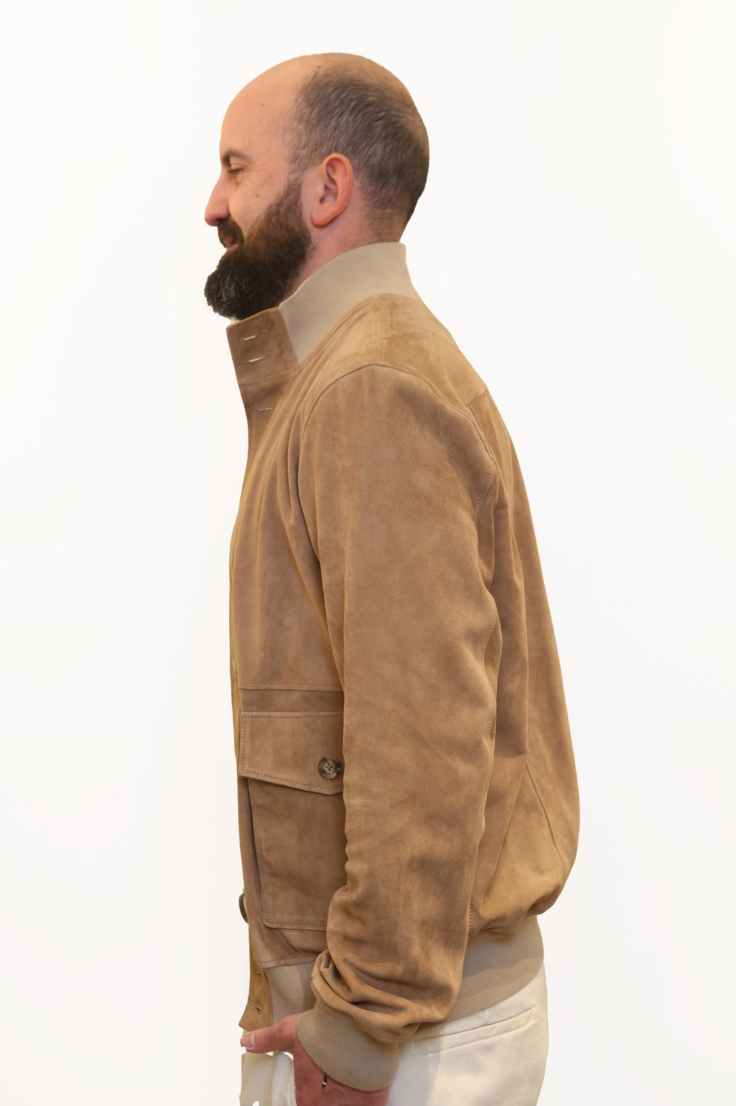 GIUBBO GIUBBINO IN CAMOSCIO BEIGE