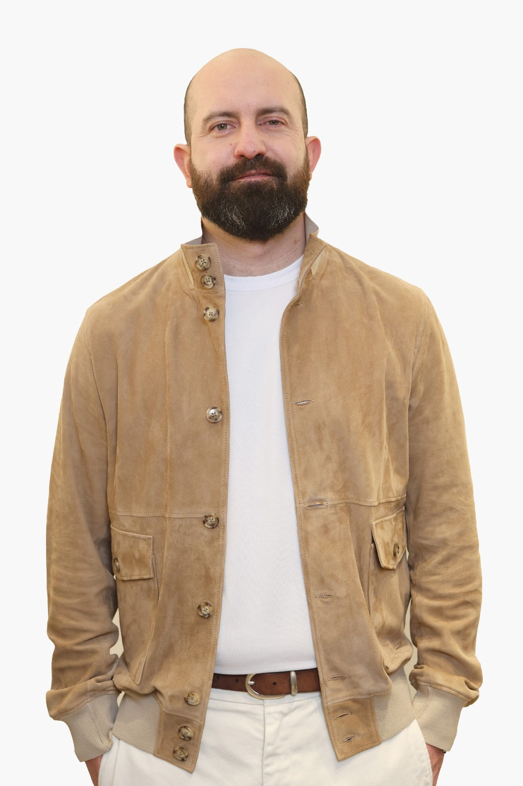 GIUBBO GIUBBINO IN CAMOSCIO BEIGE