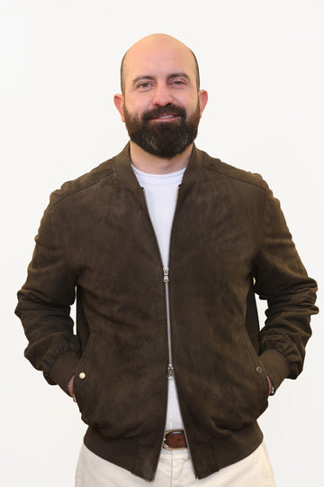 D’AMICO BOLOGNA GIUBBINO ART.HARVEY IN SUEDE GOAT TESTA DI MORO
