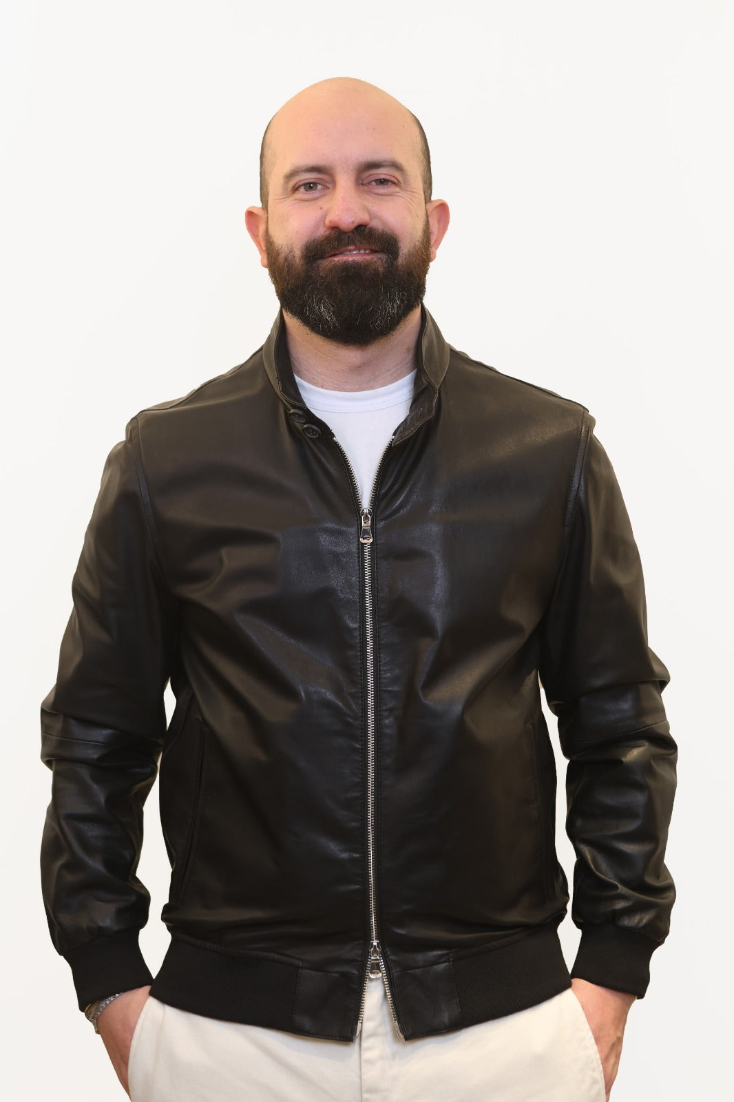 D’AMICO BOLOGNA GIUBBINO ART.MORENO IN NAPPA LAMB NERO