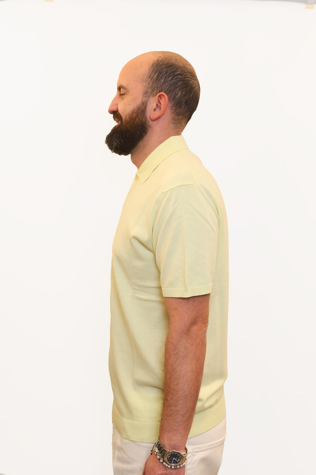 WOOL & CO POLO IN FILO DI COTONE LIME
