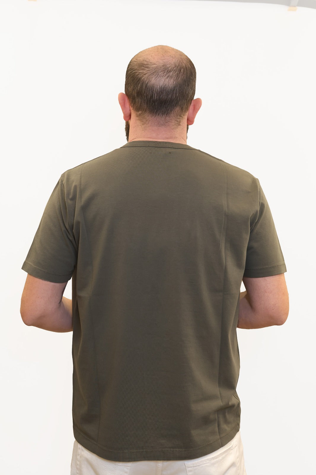 WOOL & CO T-SHIRT SOFT TOUCH IN COTONE VERDE MILITARE